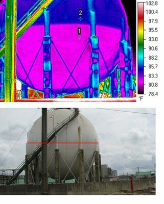 Thermographic mechanical survey image